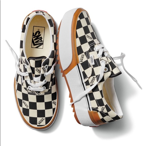 checkerboard era stacked vans